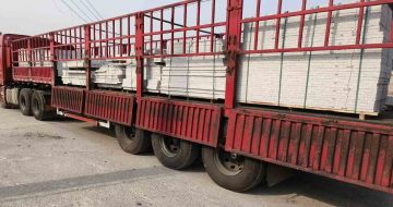 延安 白麻荔枝面外墙干挂，工厂装车日常