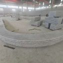 延安 芝麻白异形坐凳，自然面光面弧形加工