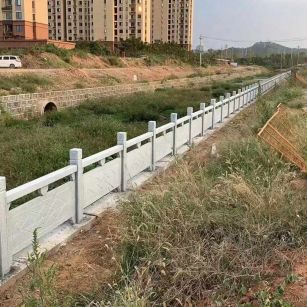 延安 白麻河道栏杆效果展示图