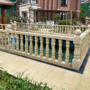 延安黄金麻花岗岩石材栏杆，扶手，将军柱，花瓶柱