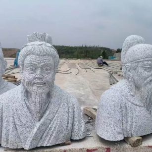 延安 白麻花岗岩石材人物立体雕刻