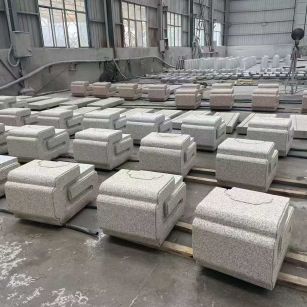 延安 白麻花岗岩异形加工-石凳，坐凳