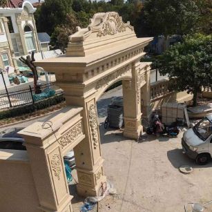 延安 黄金麻荔枝面花岗岩别墅门楼