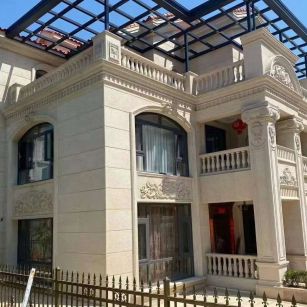 延安 黄金麻花岗岩荔枝面别墅外墙干挂