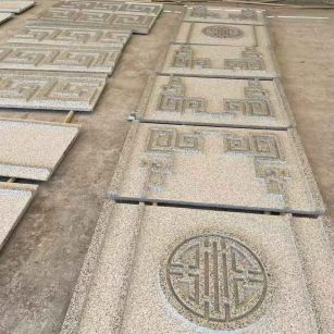 延安 白麻花岗岩外墙立面雕刻板