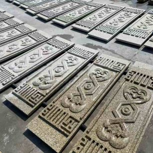 延安 黄金麻花岗岩外墙雕刻板