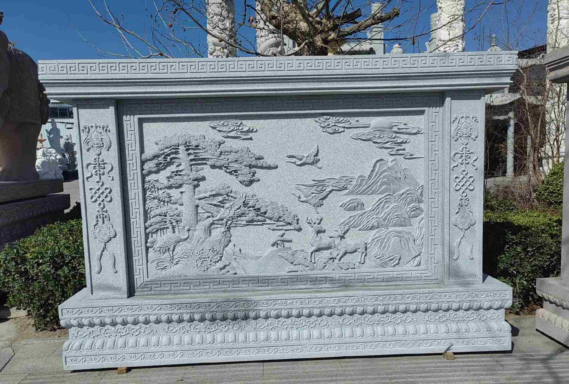 延安 芝麻白大型照壁，屏风，影壁