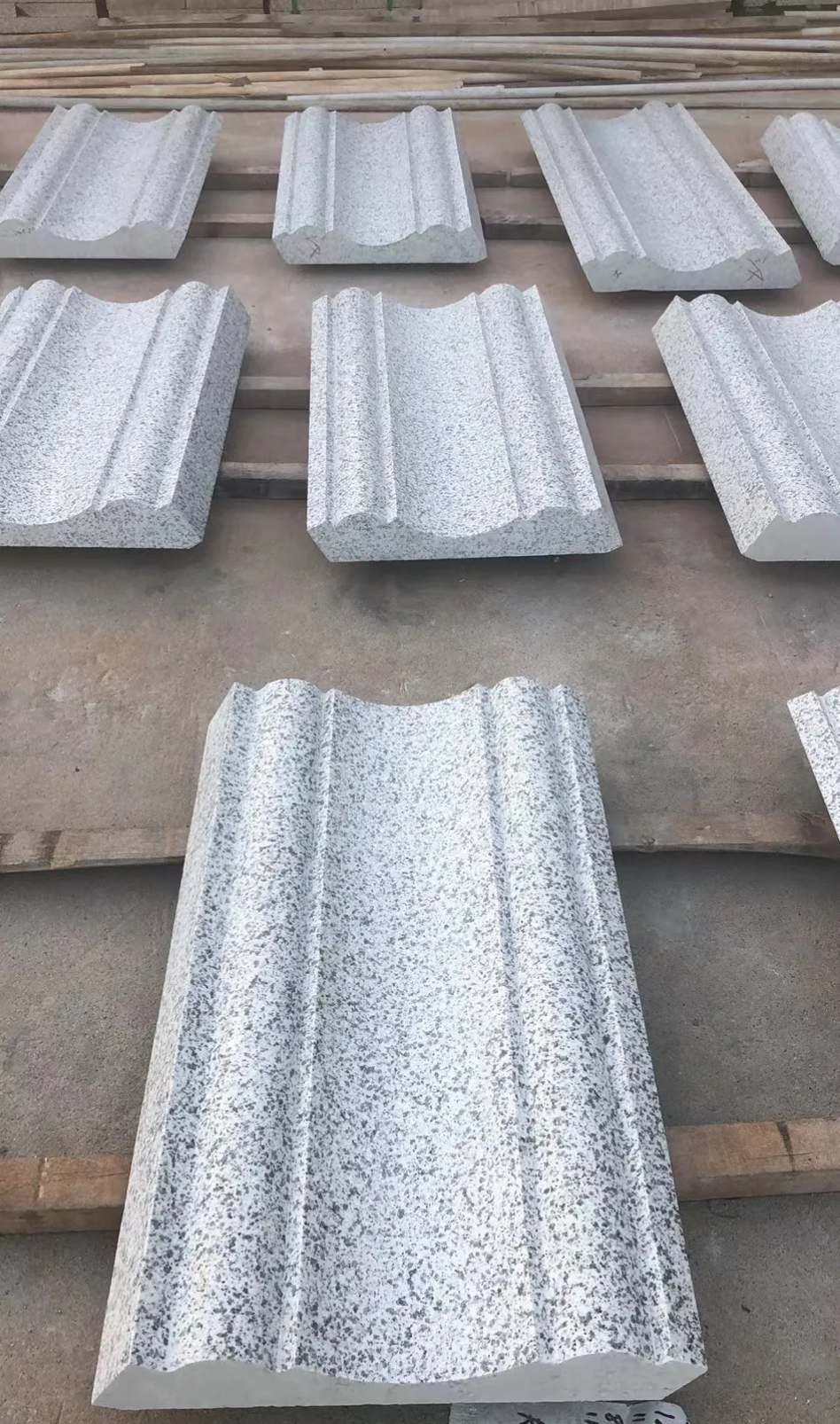 延安 白麻花岗岩光面别墅线条