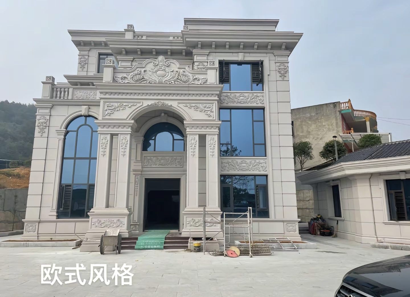 延安 白麻花岗岩别墅外墙干挂