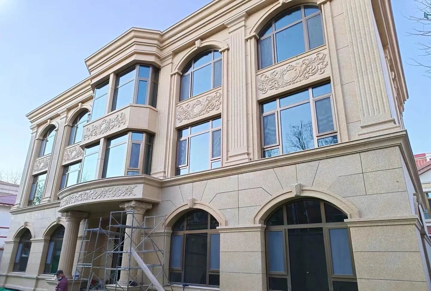 延安 黄金麻花岗岩别墅外墙干挂