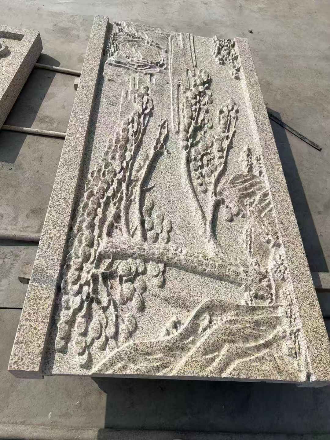 延安 黄金麻雕刻板浮雕迎客松