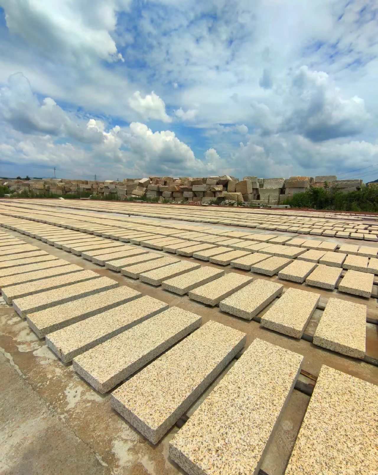 延安 黄金麻花岗岩荔枝面地铺石防护中